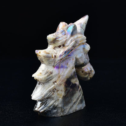 Aura Sphalerite Unicorn Carving