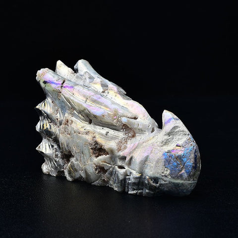 Aura Sphalerite Dragon Head Carving