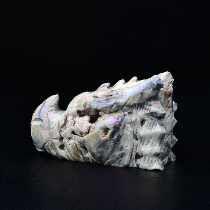 Aura Sphalerite Dragon Head Carving