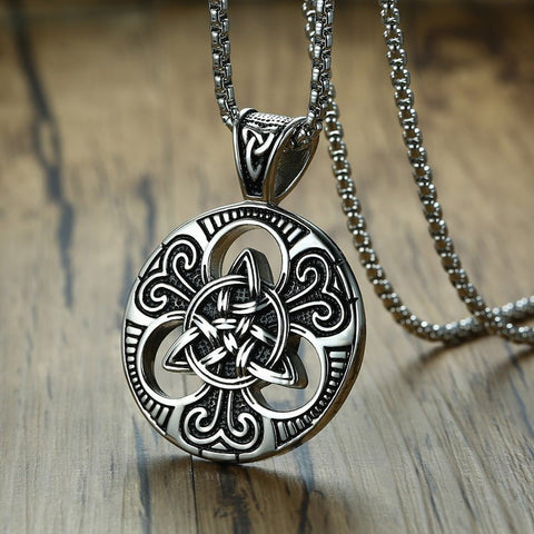 Celtic Triquetra Trinity Knot Stainless Steel Pendant – Tebuti