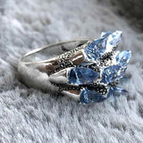 TEBUTI™ Blue Crystal Dragon Ring