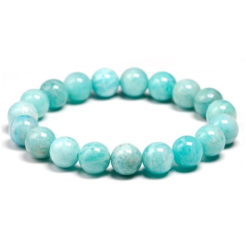 Natural Amazonite Stone Bead Bracelet