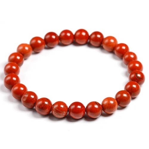 Natural Red Jasper Beads Bracelet