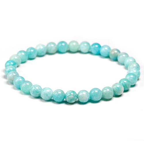 Natural Amazonite Stone Bead Bracelet