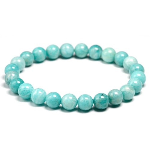 Natural Amazonite Stone Bead Bracelet