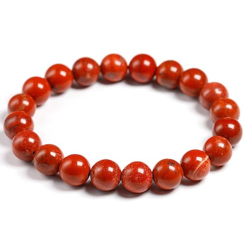 Natural Red Jasper Beads Bracelet