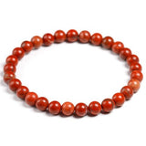 Natural Red Jasper Beads Bracelet