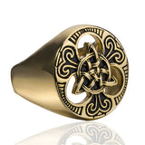 Gold Celtic Triquetra Knot Stainless Steel Ring