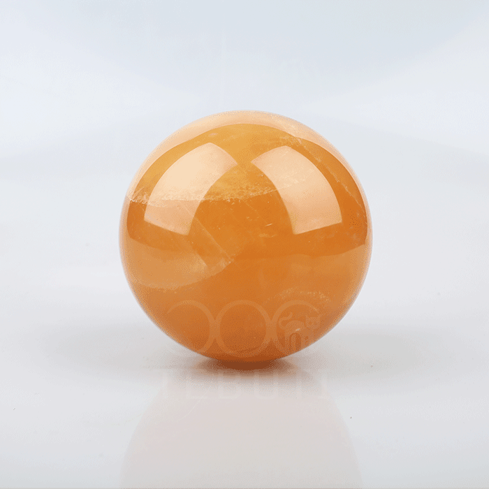 Natural Orange Calcite Crystal Ball