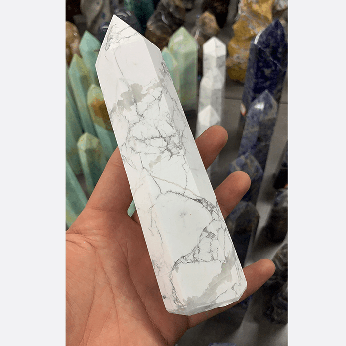 Natural White Turquoise Crystal Point