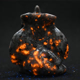 Fluorescent Sodalite Crystal Dragon Talisman