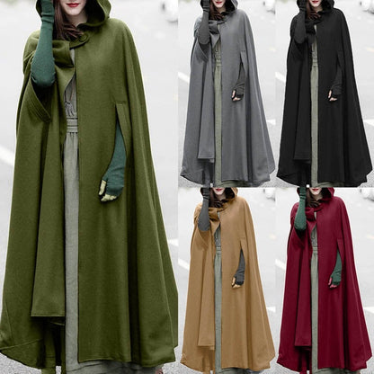 Women Stylish Winter Long Cape Cloak