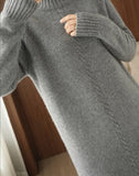 Long Winter Wool Sweater