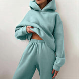 Womens Autumn Oversized Two Piece Sweatshirt Set