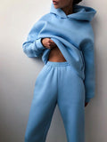 Womens Autumn Oversized Two Piece Sweatshirt Set