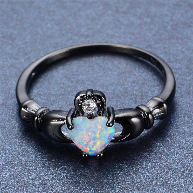 Opal Heart Ring