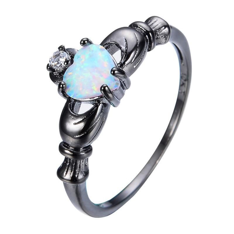 Opal Heart Ring