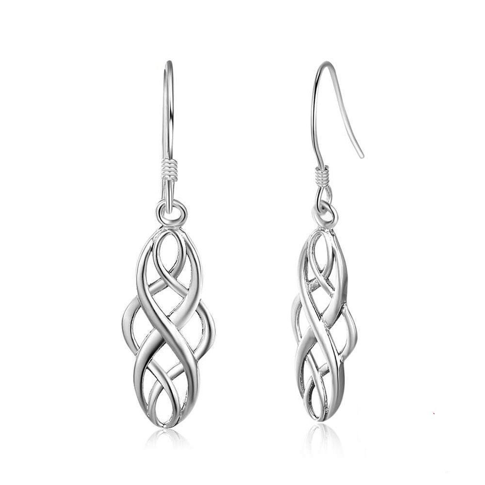 Celtic Sterling Silver Bangle Earrings