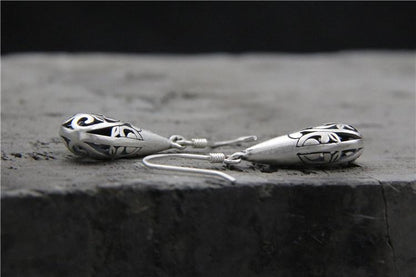 Celtic Waterdrop Flower Sterling Silver Earrings