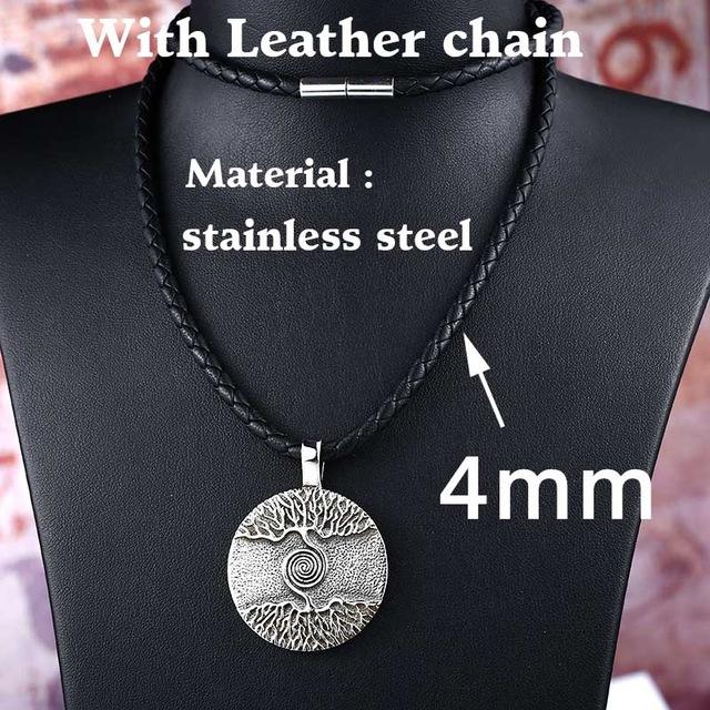 Nordic Tree Of Life Stainless Steel Amulet
