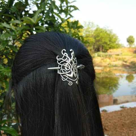 Large Celtic Norse Knot Hair Clip