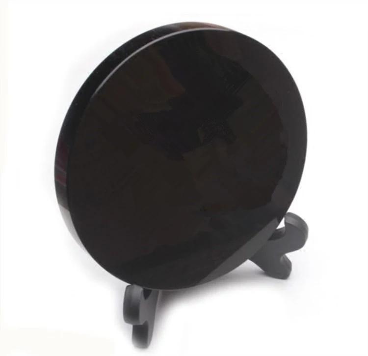 Natural Black Obsidian Stone Mirror