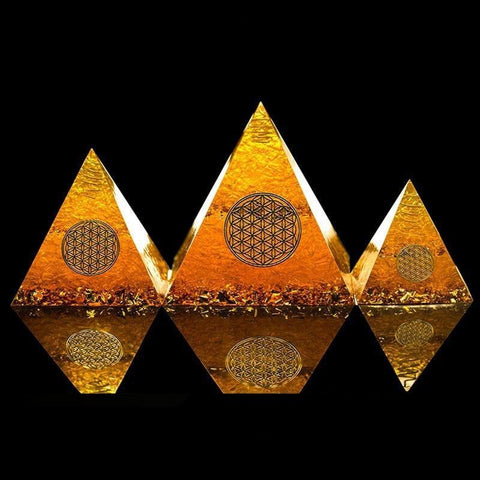 Orgonite Natural Citrine Pyramid