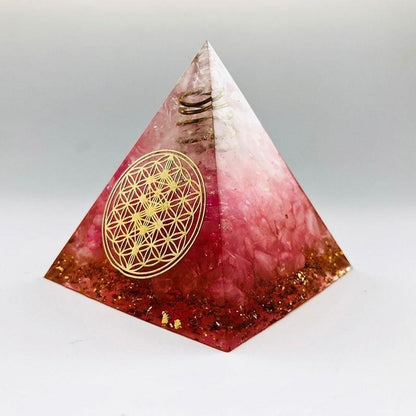 Halo Energy Converter Orgonite Pyramid (Love & Luck)