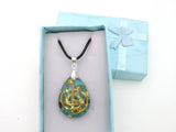 Turquoise Waterdrop Orgonite Pendant